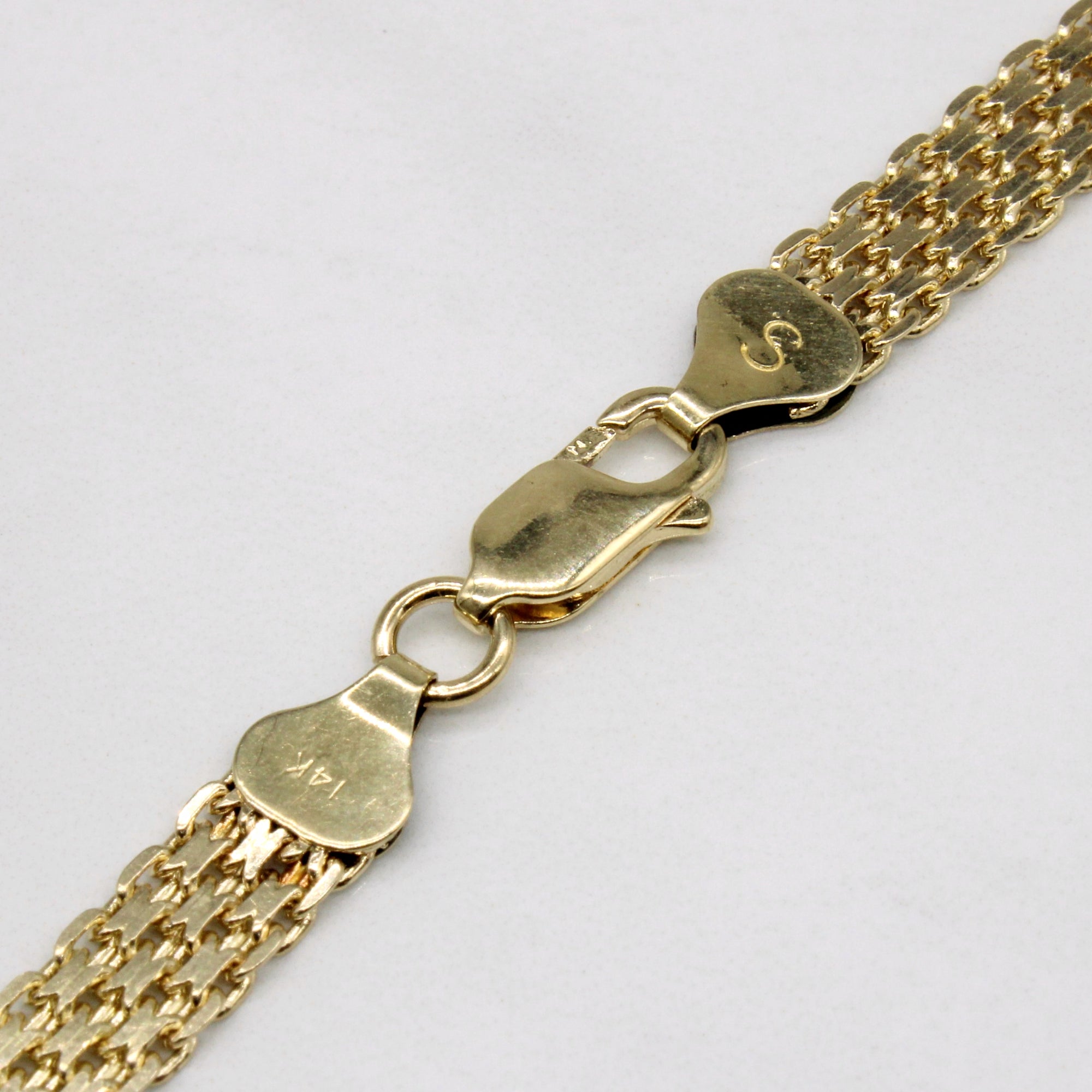 14k Yellow Gold Flat Link Chain | 18