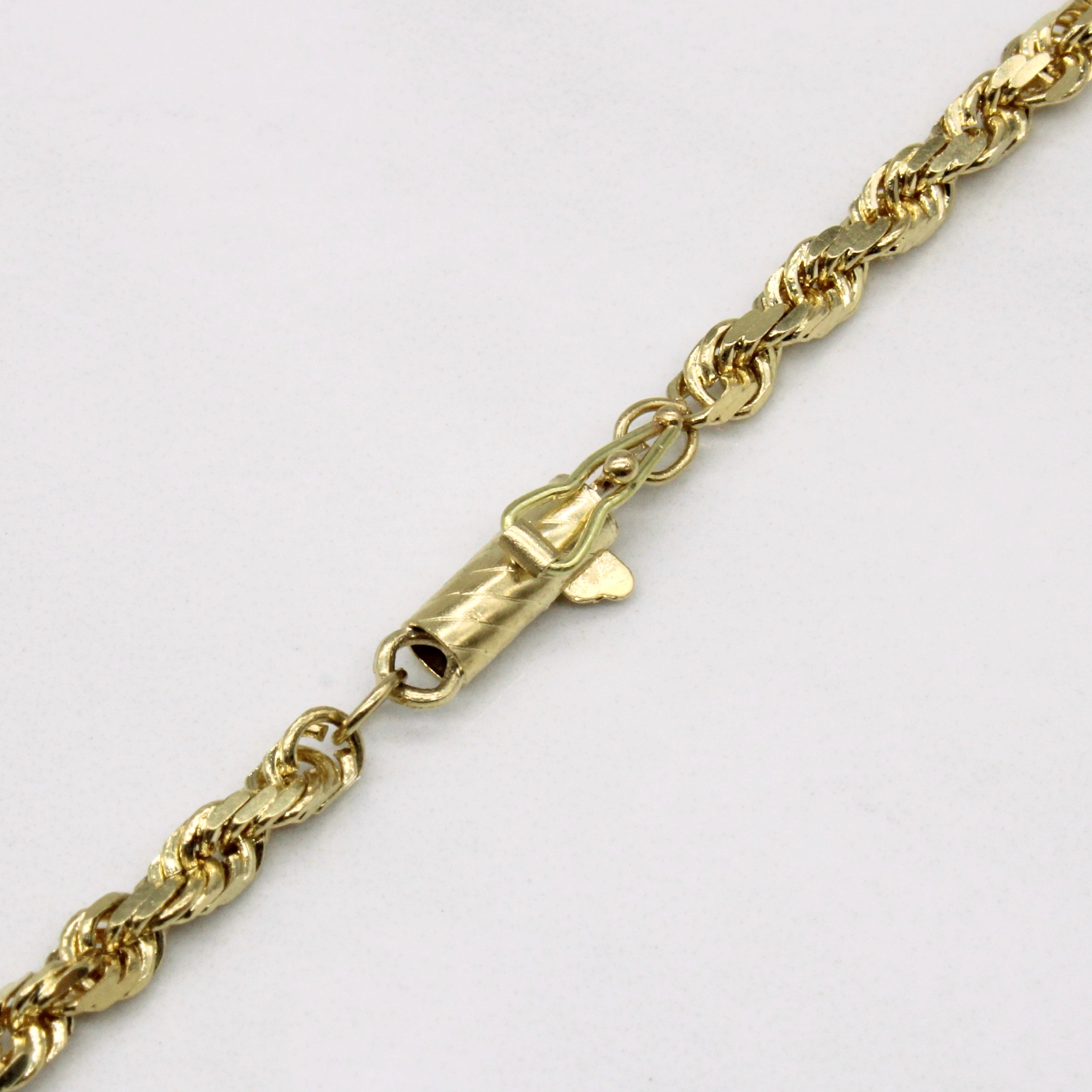14k Yellow Gold Rope Chain | 24" |