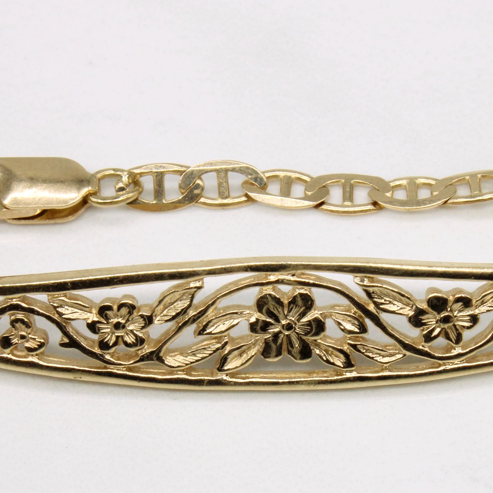 10k Yellow Gold Floral Bracelet | 6