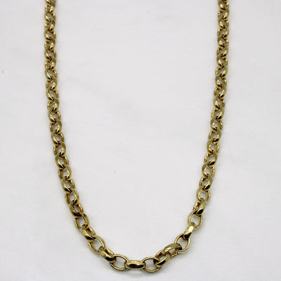 9k Yellow Gold Oval Link Chain | 20