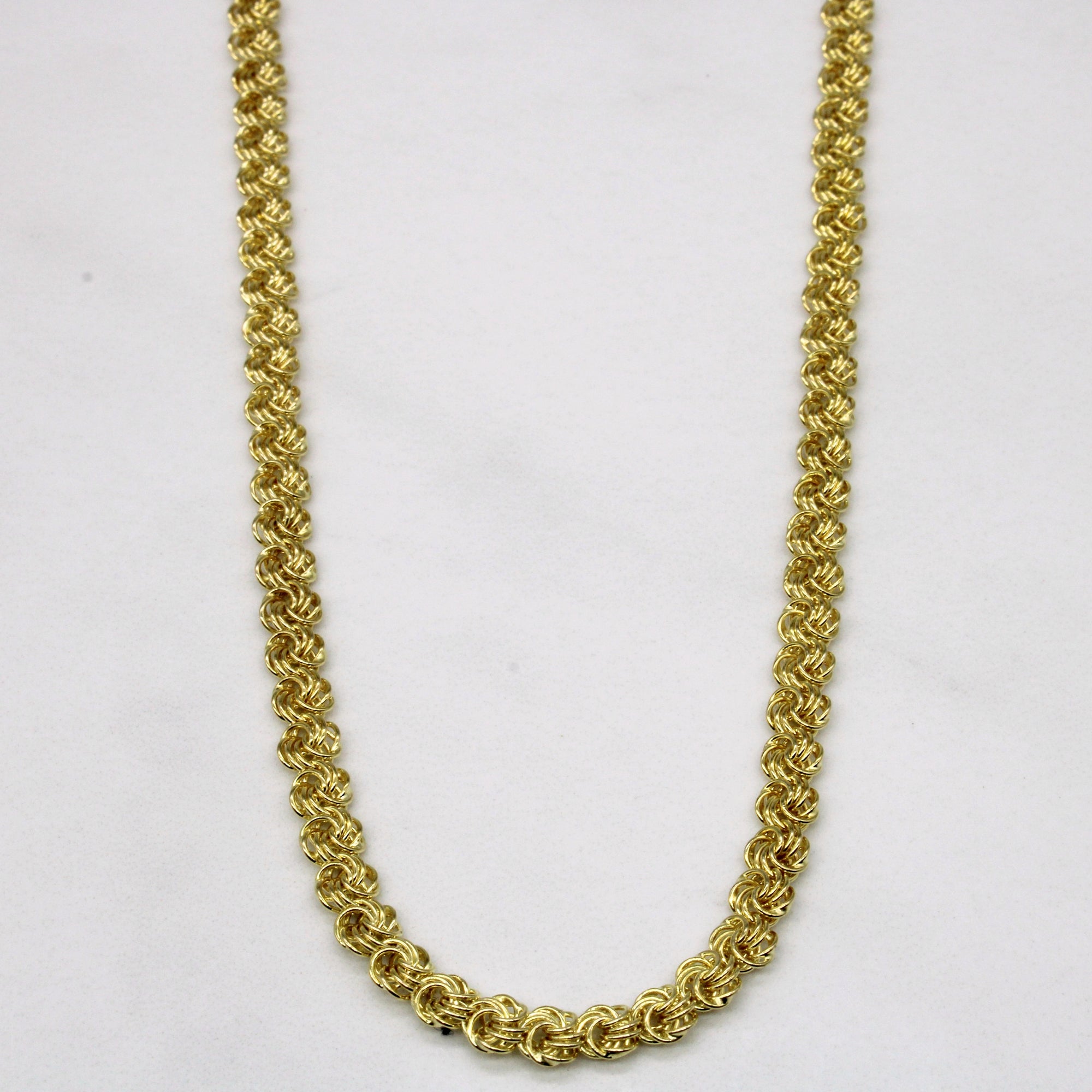 14k Yellow Gold Ornate Link Chain | 22