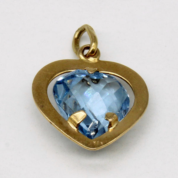 Heart Cut Synthetic Spinel Pendant | 4.50ct |