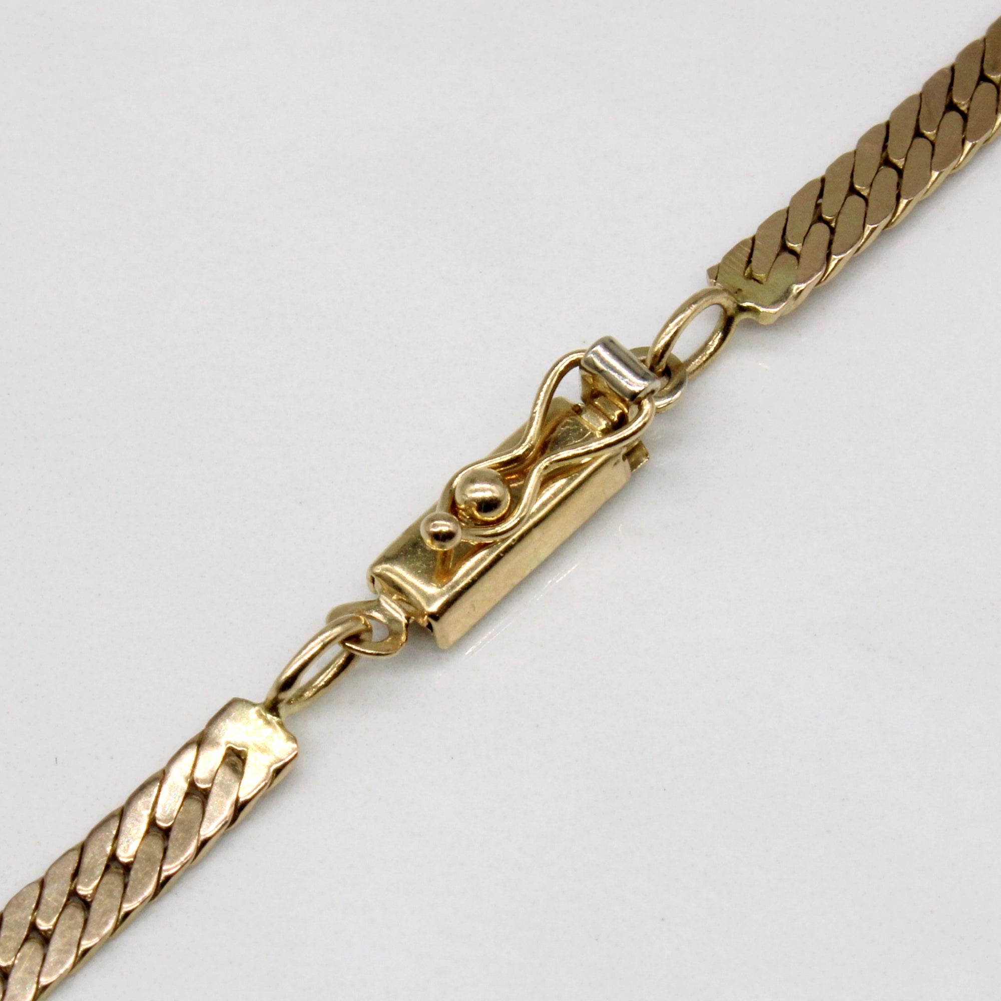 10k Yellow Gold Flat Link Chain | 16.5