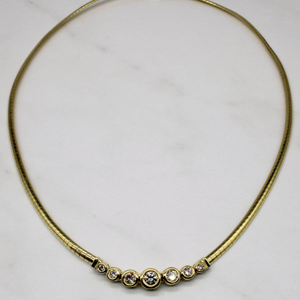 Bezel Set Diamond Necklace | 1.25ctw | 17