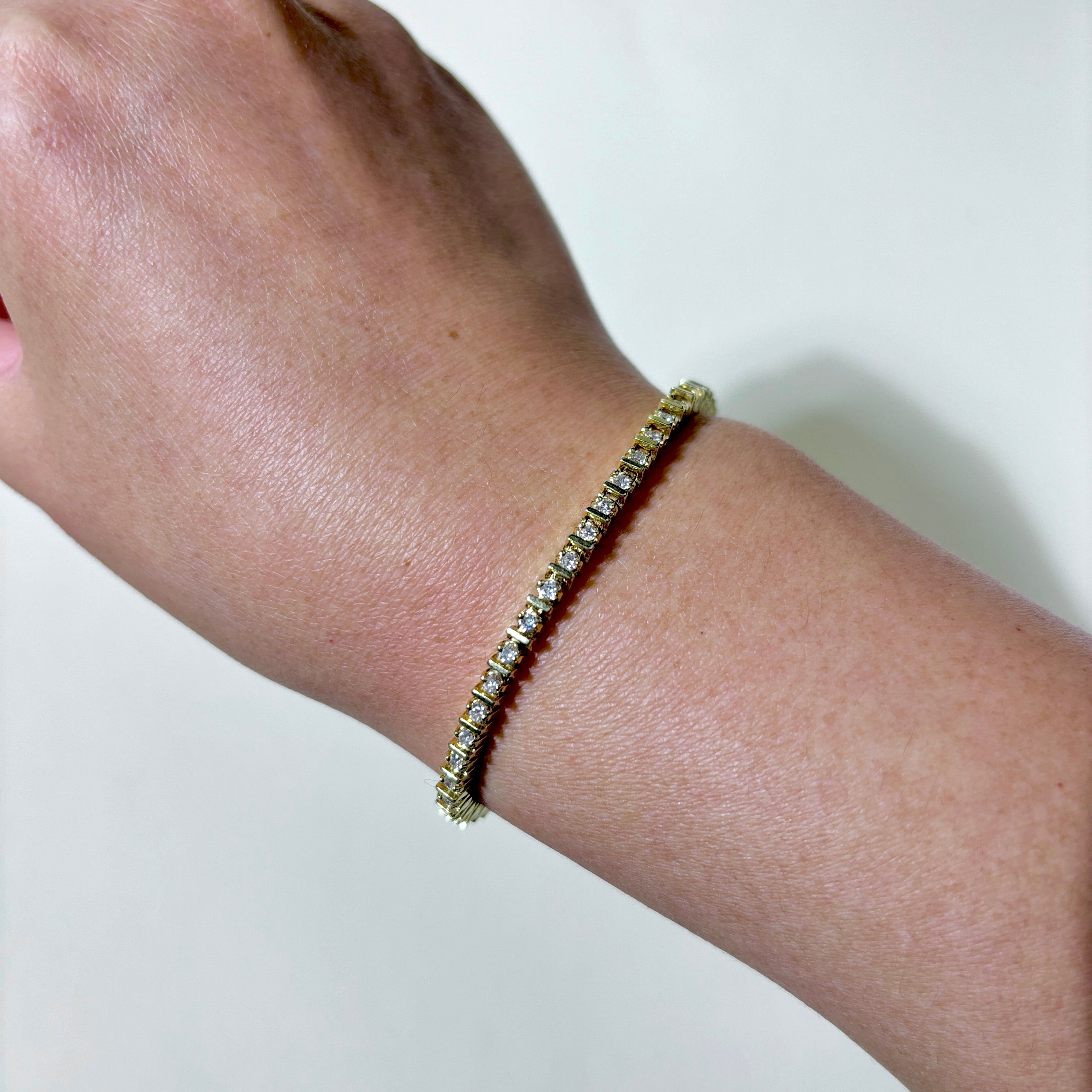 14K Yellow Gold Tennis Bracelet | 1.25ctw | 6.75" |