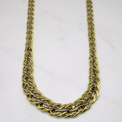 18k Two Tone Gold Necklace | 18