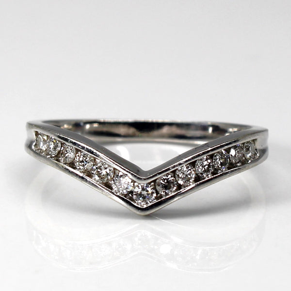 Channel Set Diamond Chevron Ring | 0.26ctw | SZ 7 |