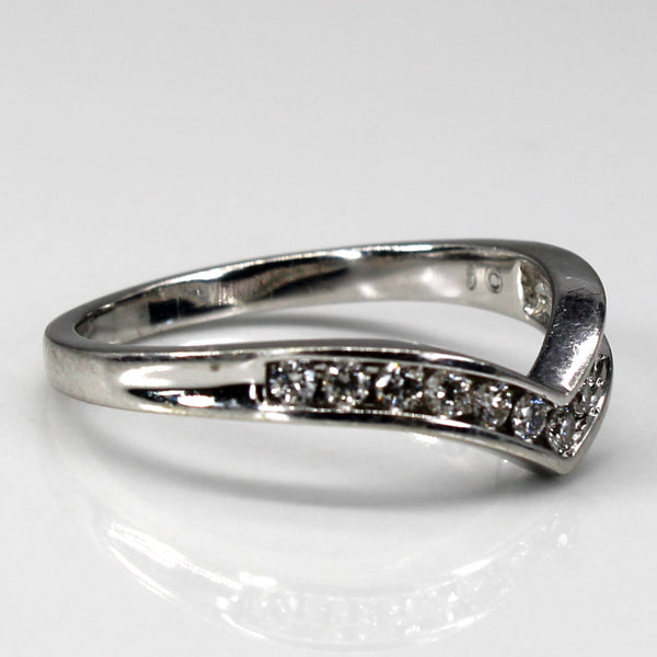 Channel Set Diamond Chevron Ring | 0.26ctw | SZ 7 |