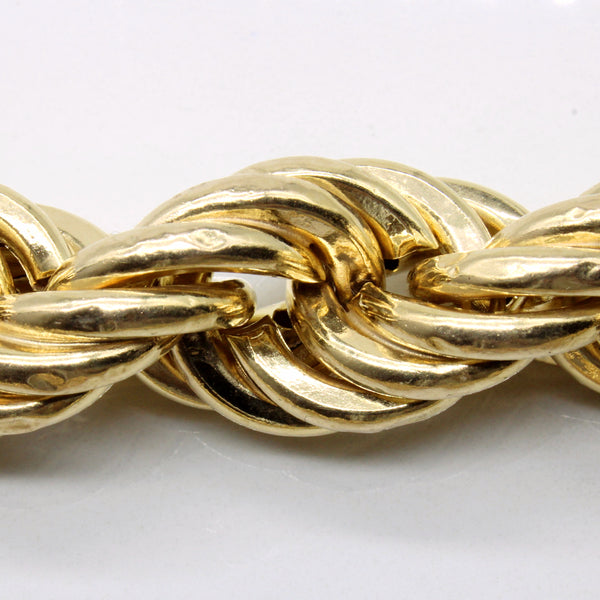 10k Yellow Gold Rope Link Chain | 26