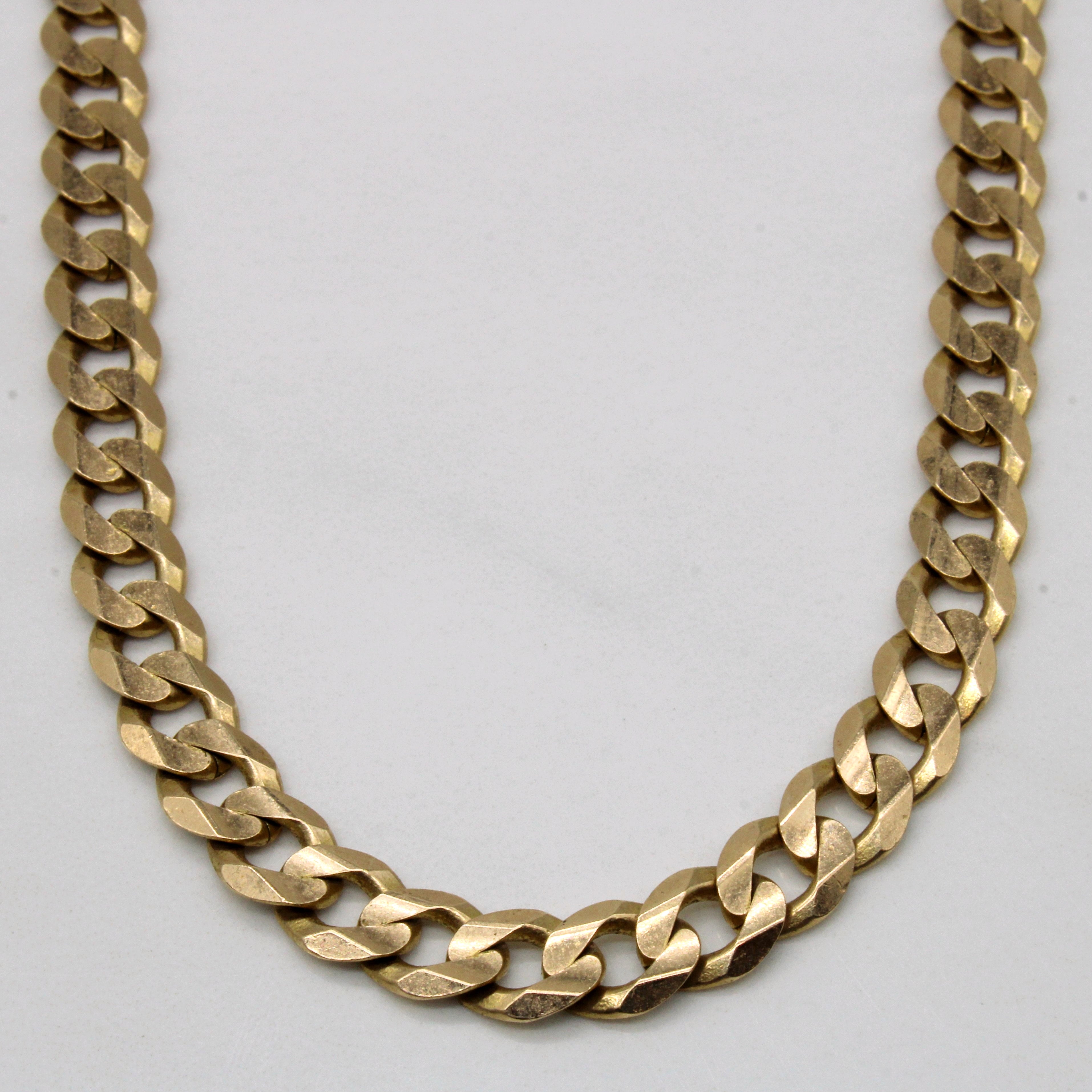 10k Yellow Gold Cuban Link Chain | 23