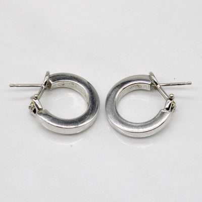 14k White Gold Hoop Earrings