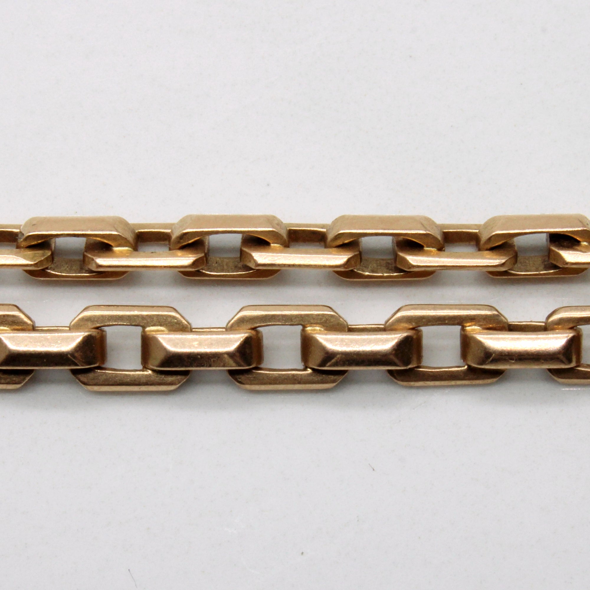 14k Yellow Gold Soft Square Link Chain | 18
