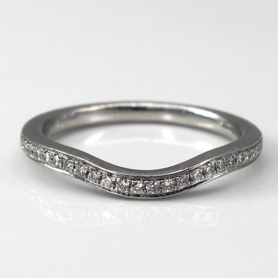 Diamond Contour Wedding Band in Platinum | 0.12ctw | SZ 5.25 |