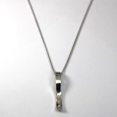 Flush Set Diamond Pendant Necklace | 0.04ctw | 15