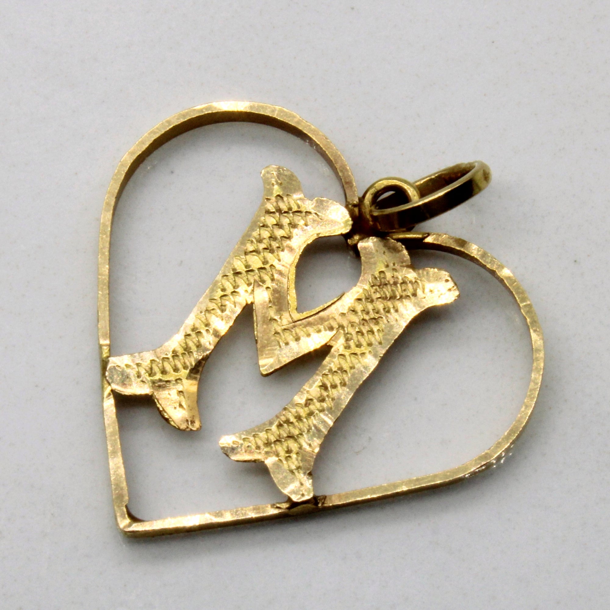 16k Yellow Gold Mother's Heart Pendant