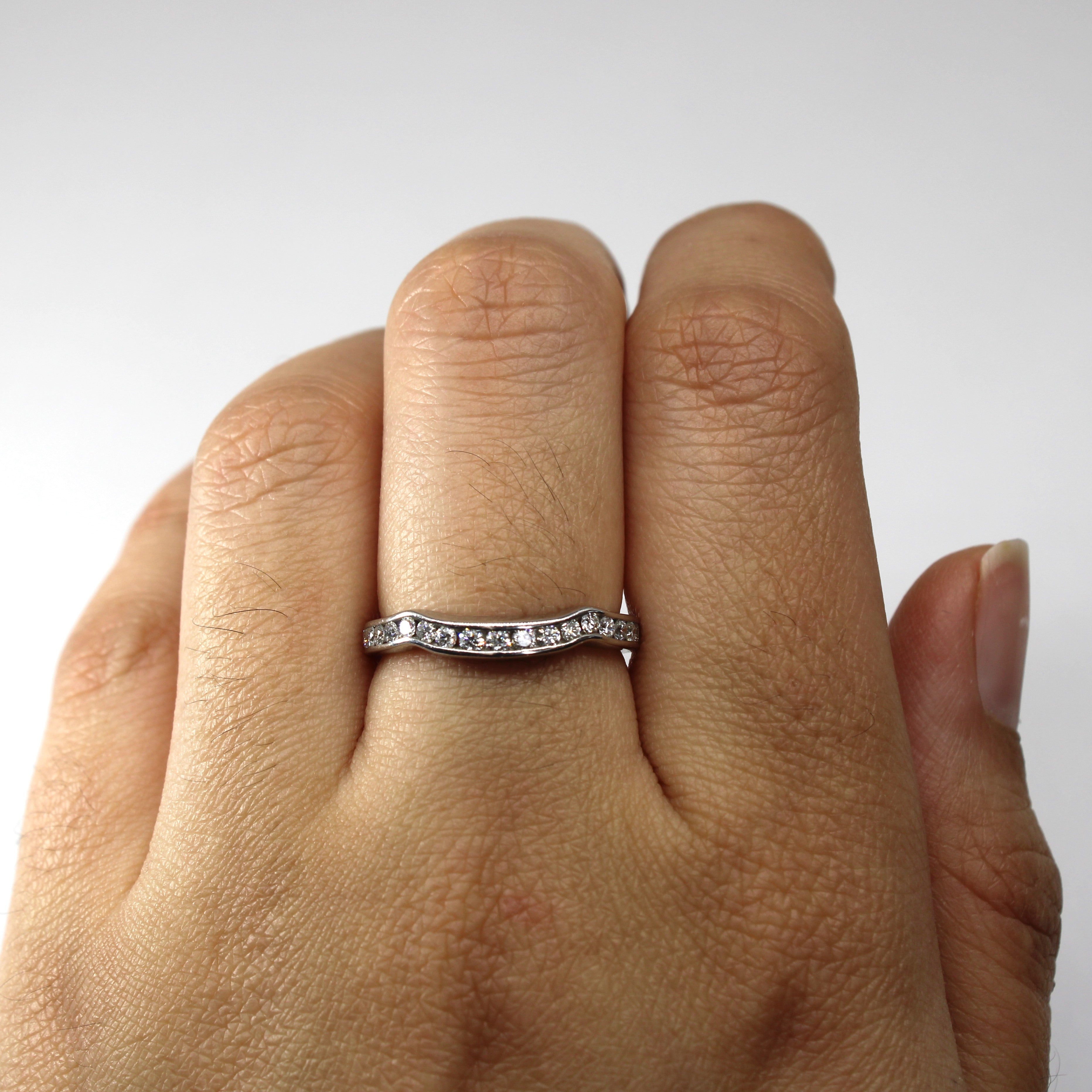 Channel Set Diamond Chevron Ring | 0.38ctw | SZ 6.5 |