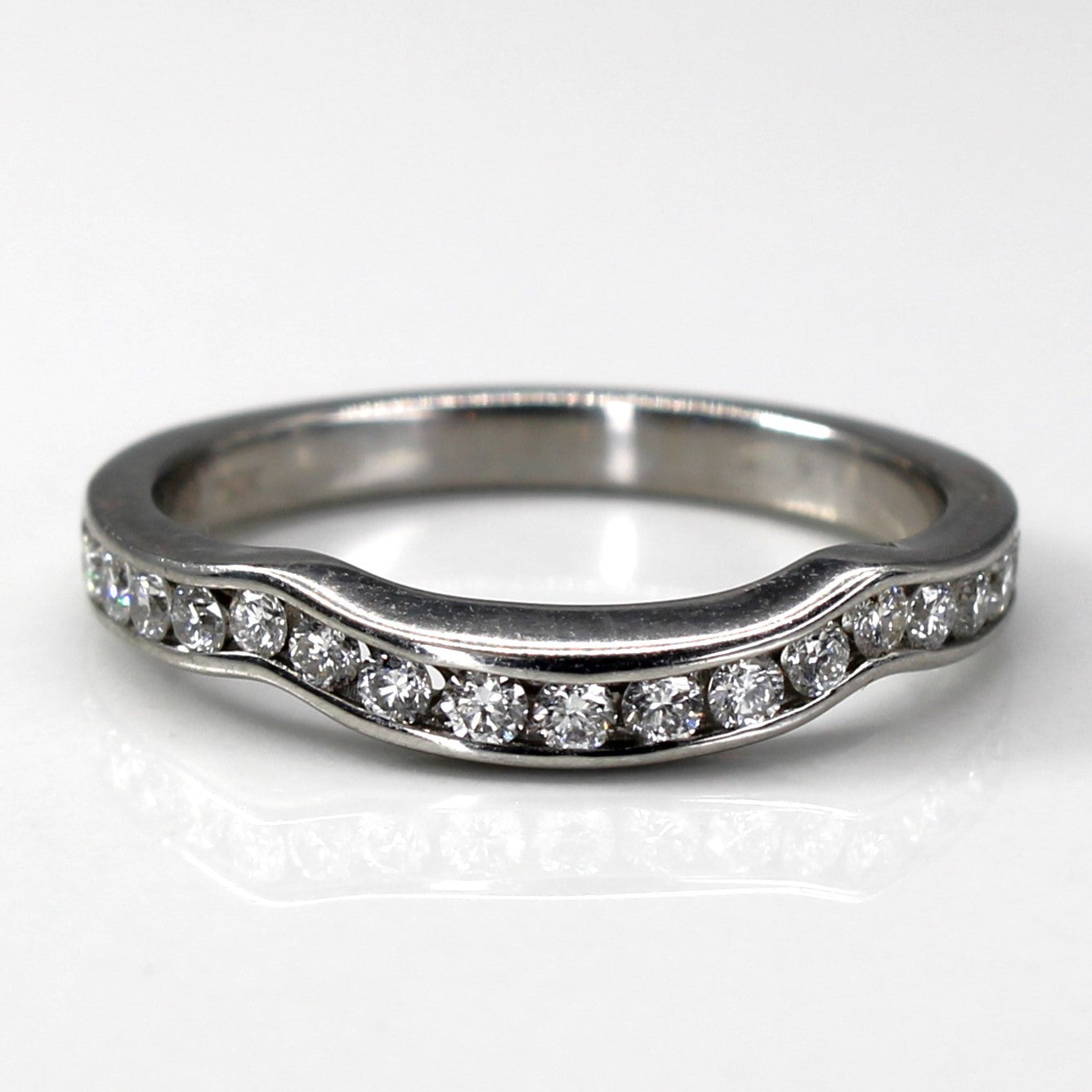 Channel Set Diamond Chevron Ring | 0.38ctw | SZ 6.5 |