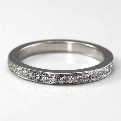 Platinum Diamond Semi Eternity Band | 0.21ctw | SZ 5 |