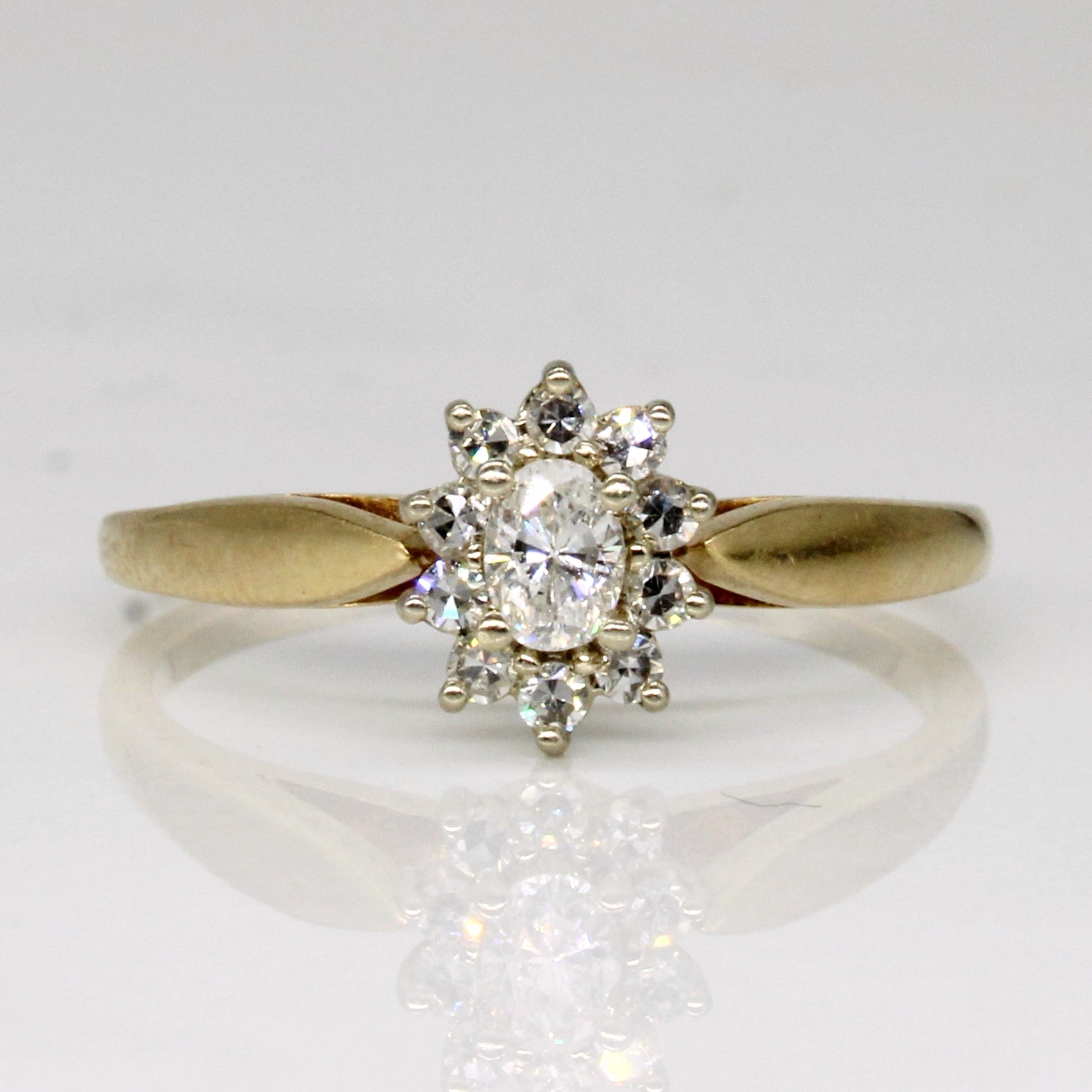 Oval Cut Diamond Engagement Ring | 0.27ctw | SZ 6.75 |