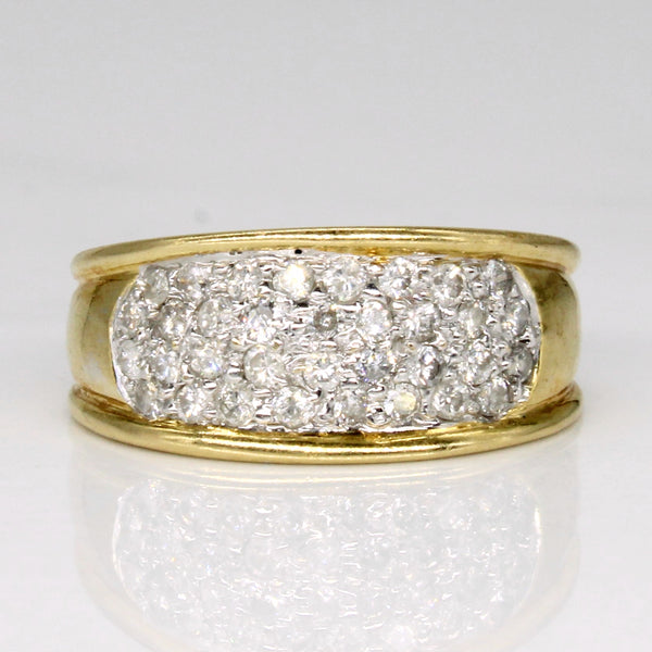 Pave Set Diamond Ring | 0.34ctw | SZ 4 |