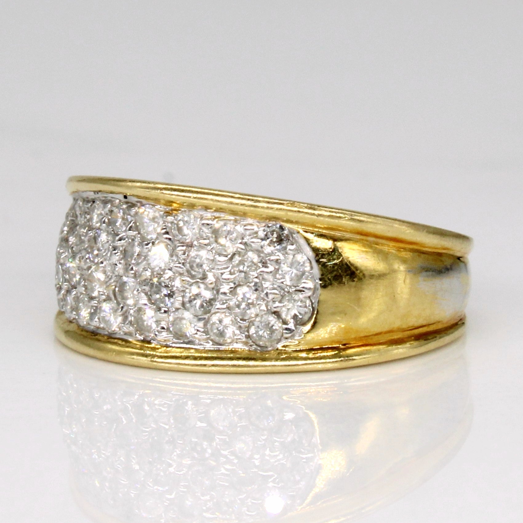 Pave Set Diamond Ring | 0.34ctw | SZ 4 |