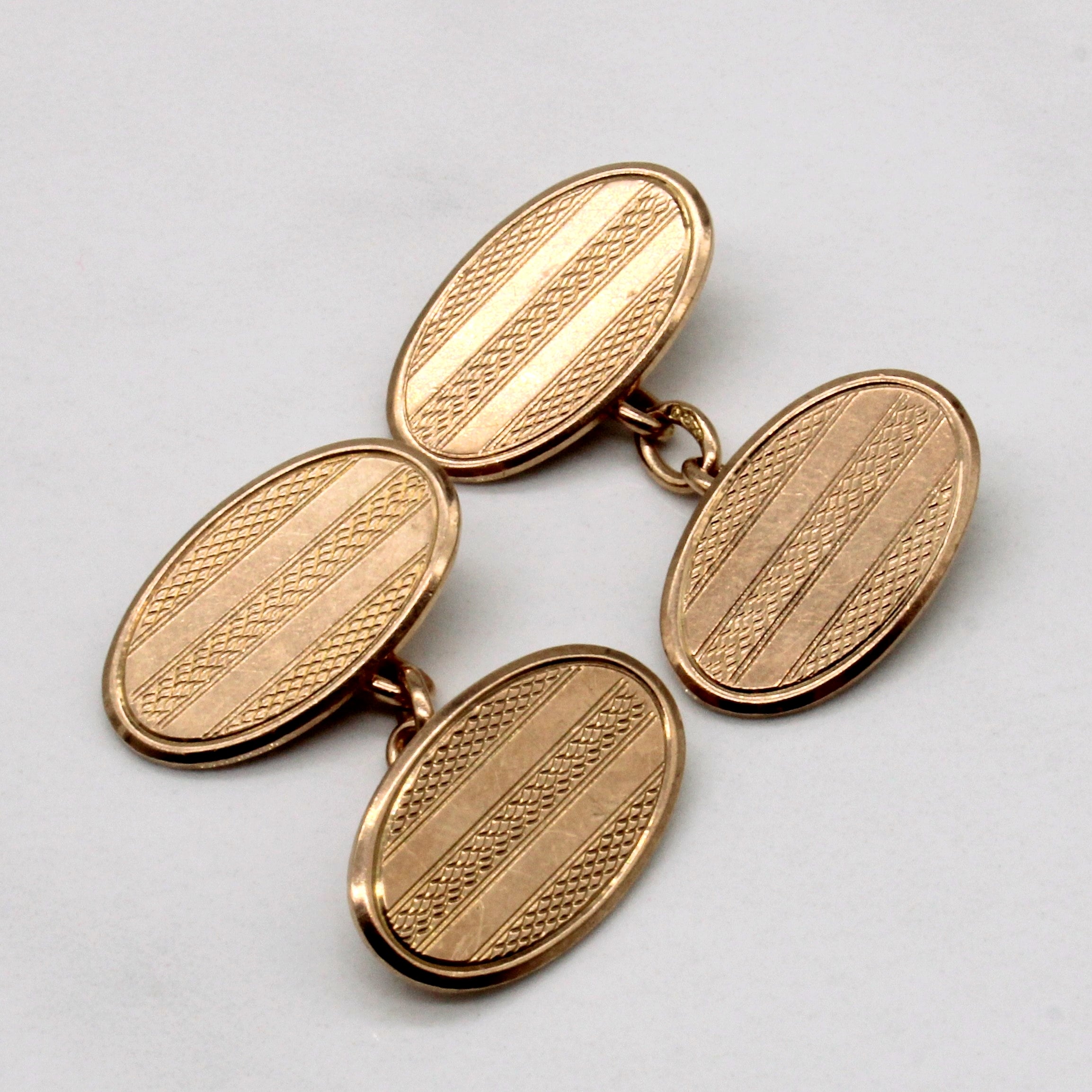 9k Rose Gold Cufflinks