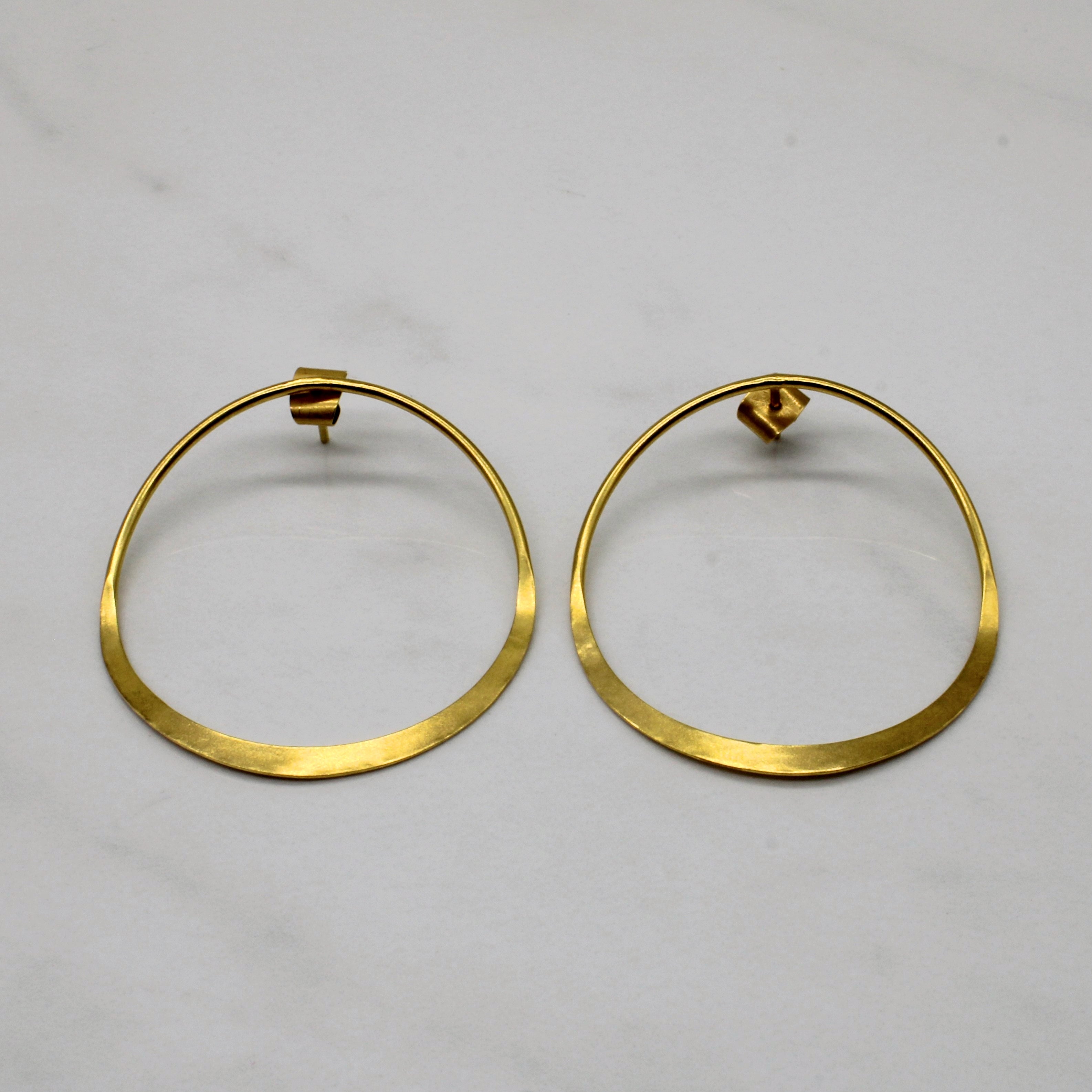 18k Yellow Gold Hoop Earrings