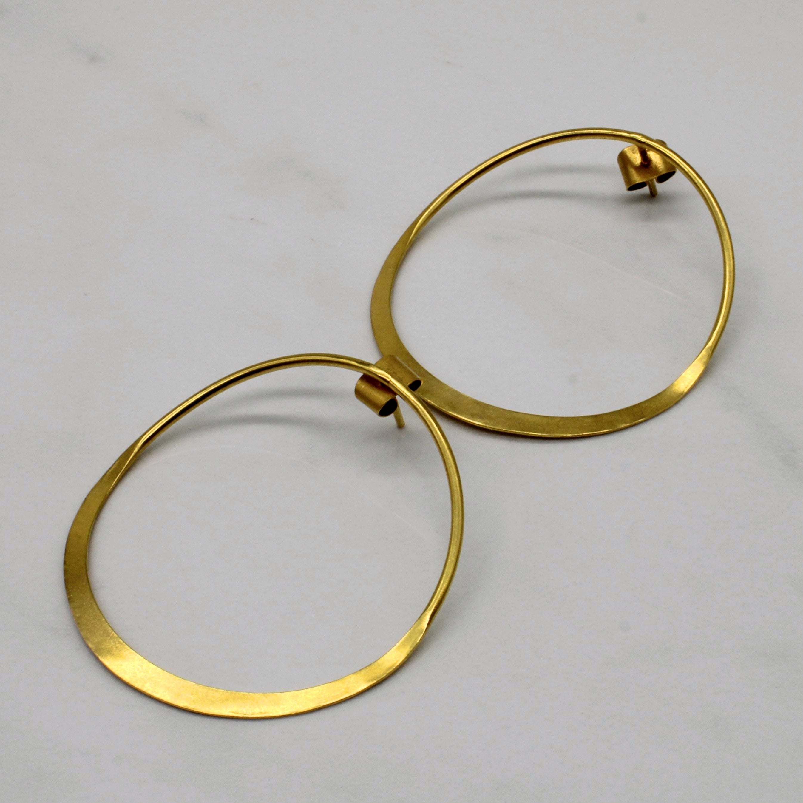 18k Yellow Gold Hoop Earrings