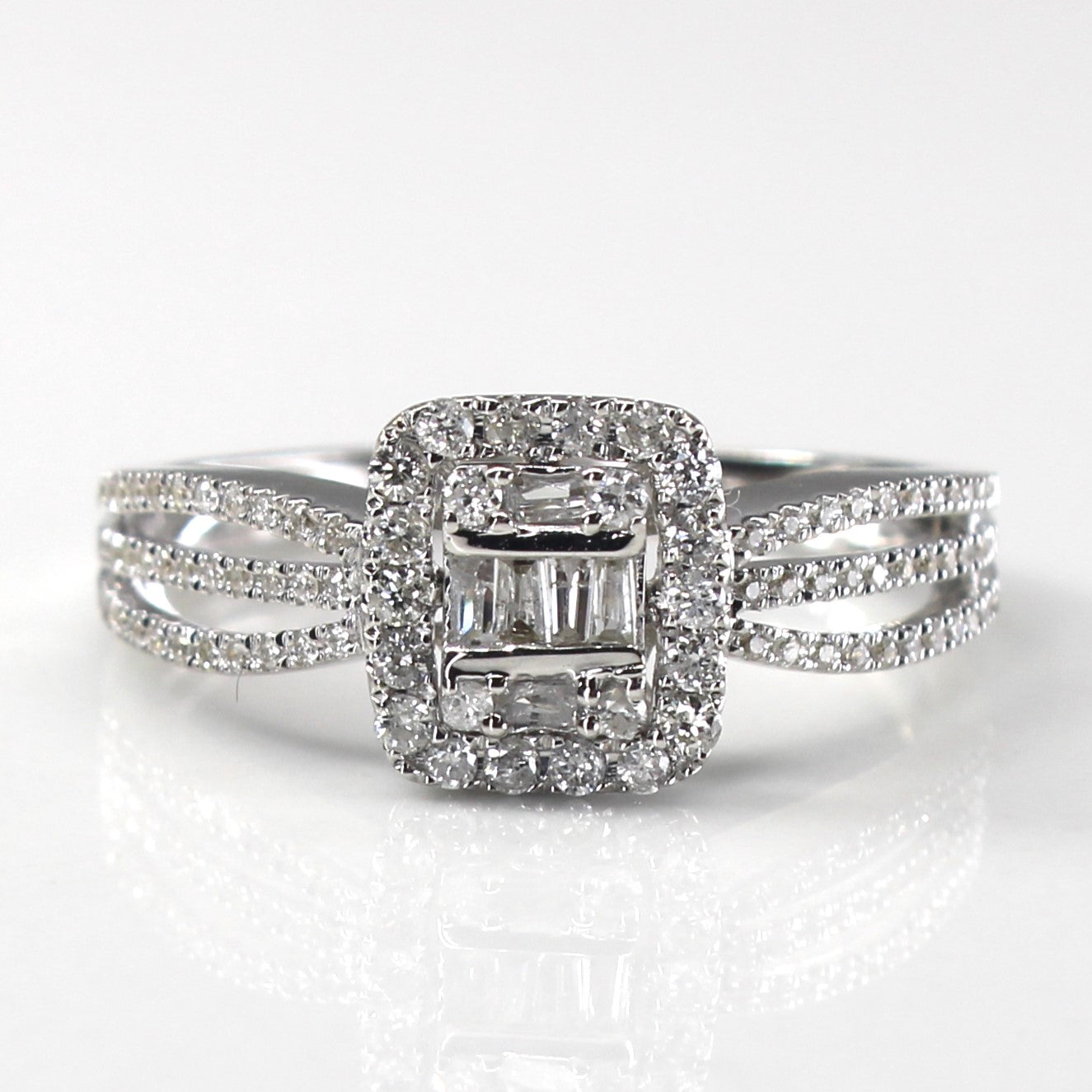 Halo Style Multi Diamond Ring | 0.36ctw | SZ 6.5 |