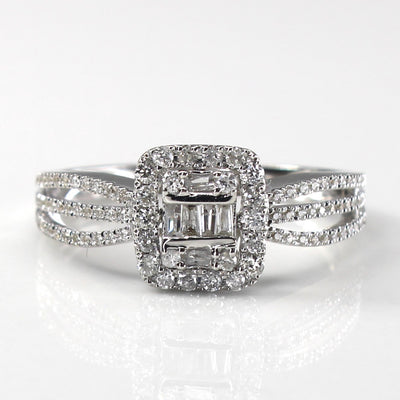 Halo Style Multi Diamond Ring | 0.36ctw | SZ 6.5 |