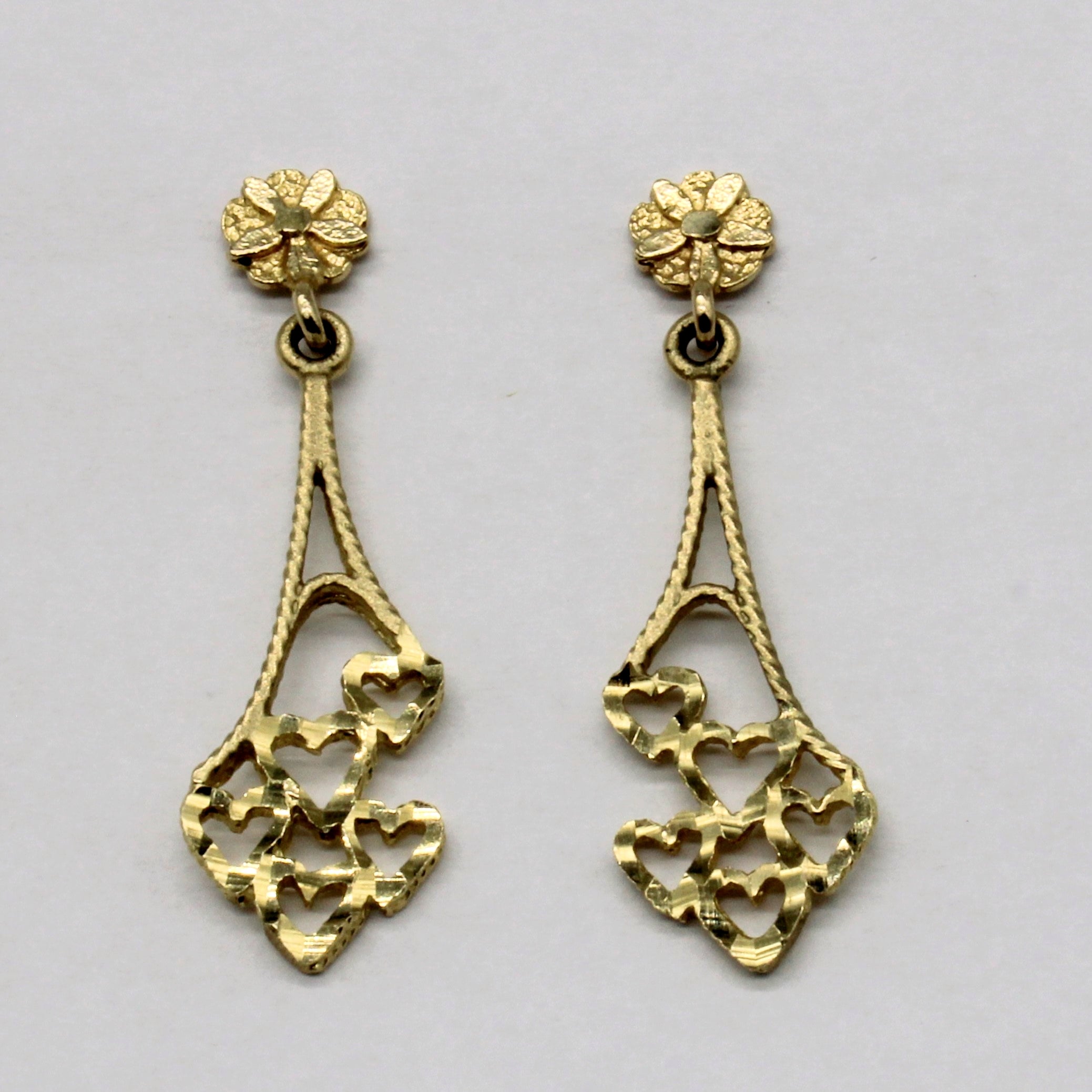 10k Yellow Gold Drop Earrings