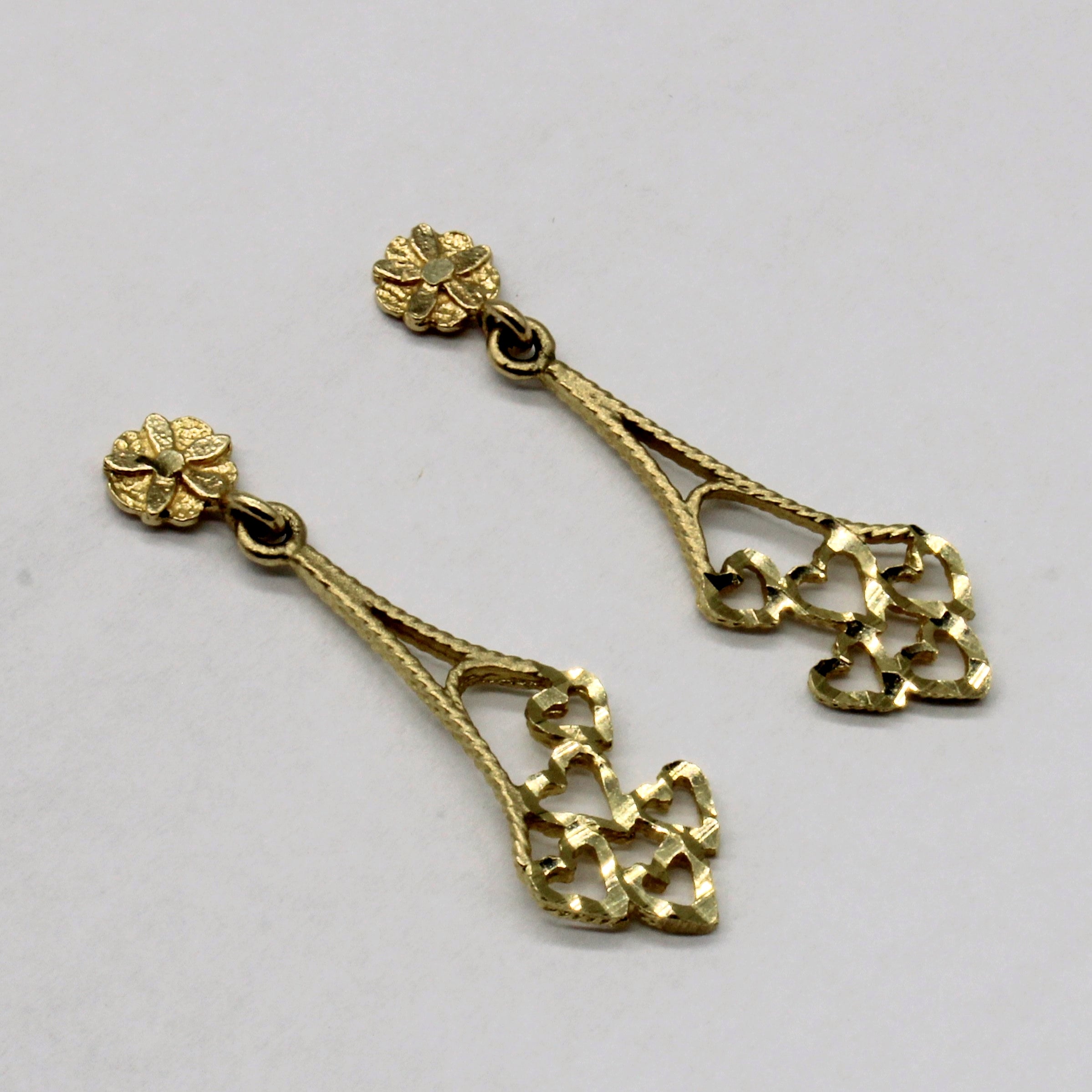 10k Yellow Gold Drop Earrings