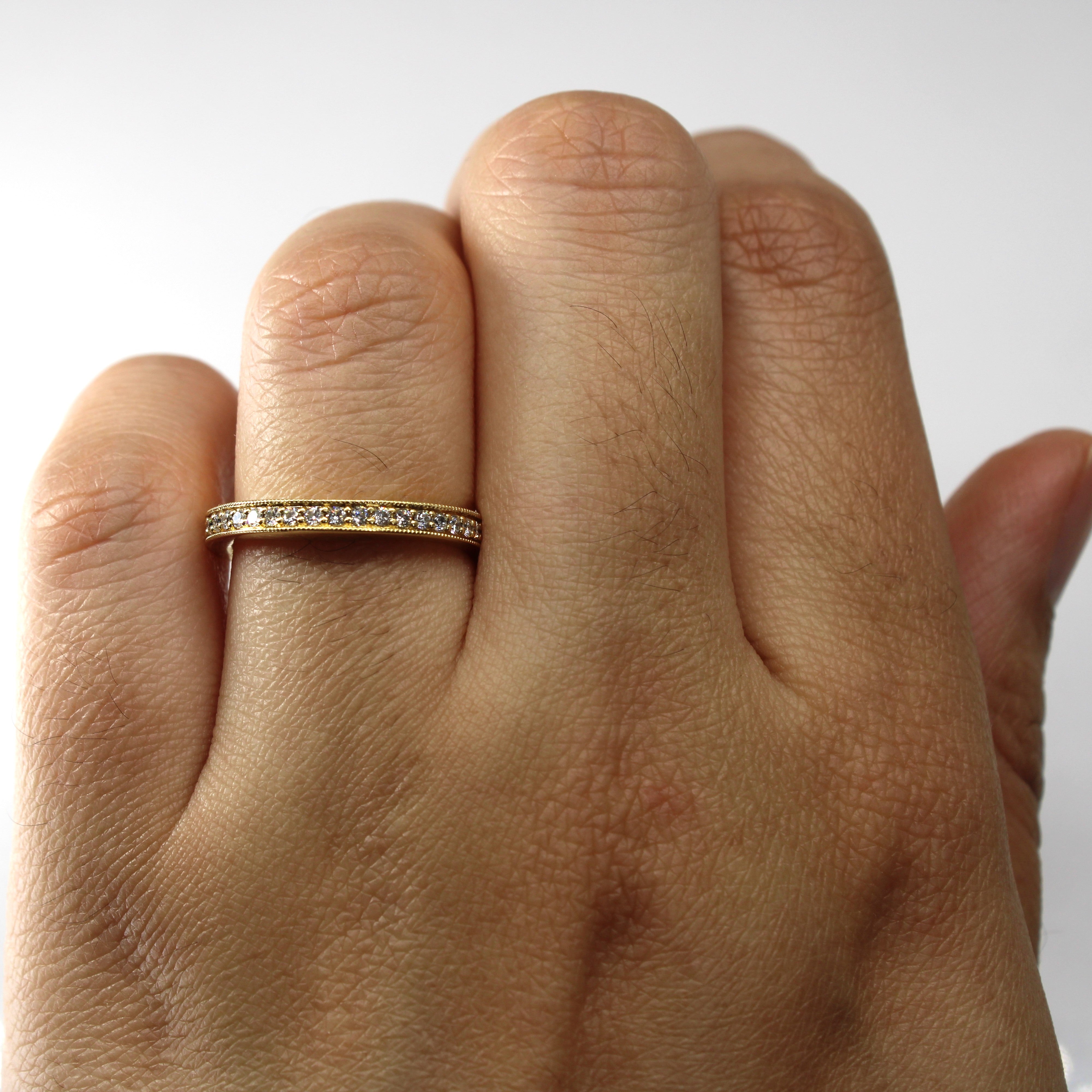 Pave Set Diamond Wedding Band | 0.19ctw | SZ 5.75 |