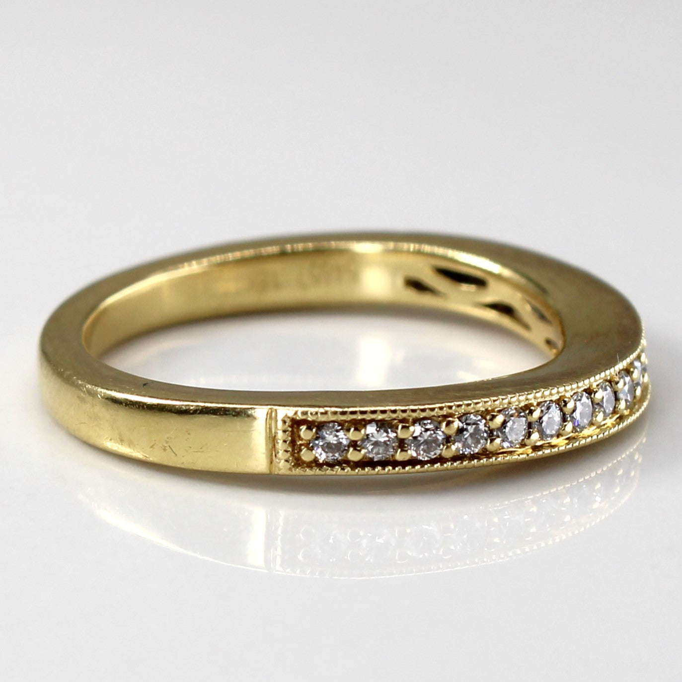 Pave Set Diamond Wedding Band | 0.19ctw | SZ 5.75 |