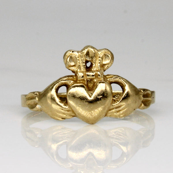 10k Yellow Gold Claddagh Ring | SZ 5.75 |