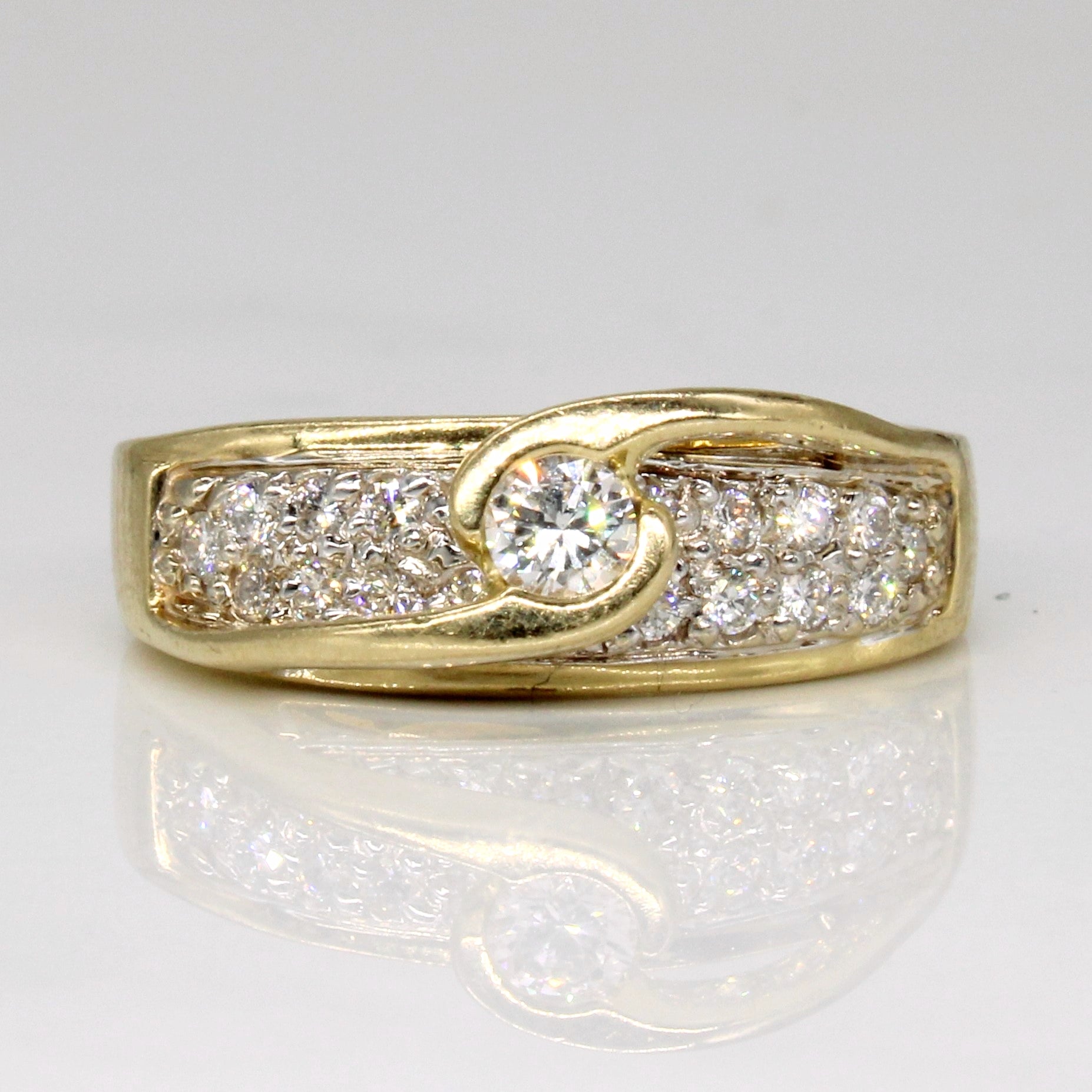Bague de fiançailles sertie de diamants illusion | 0,33 ct | Taille 6,5 | 