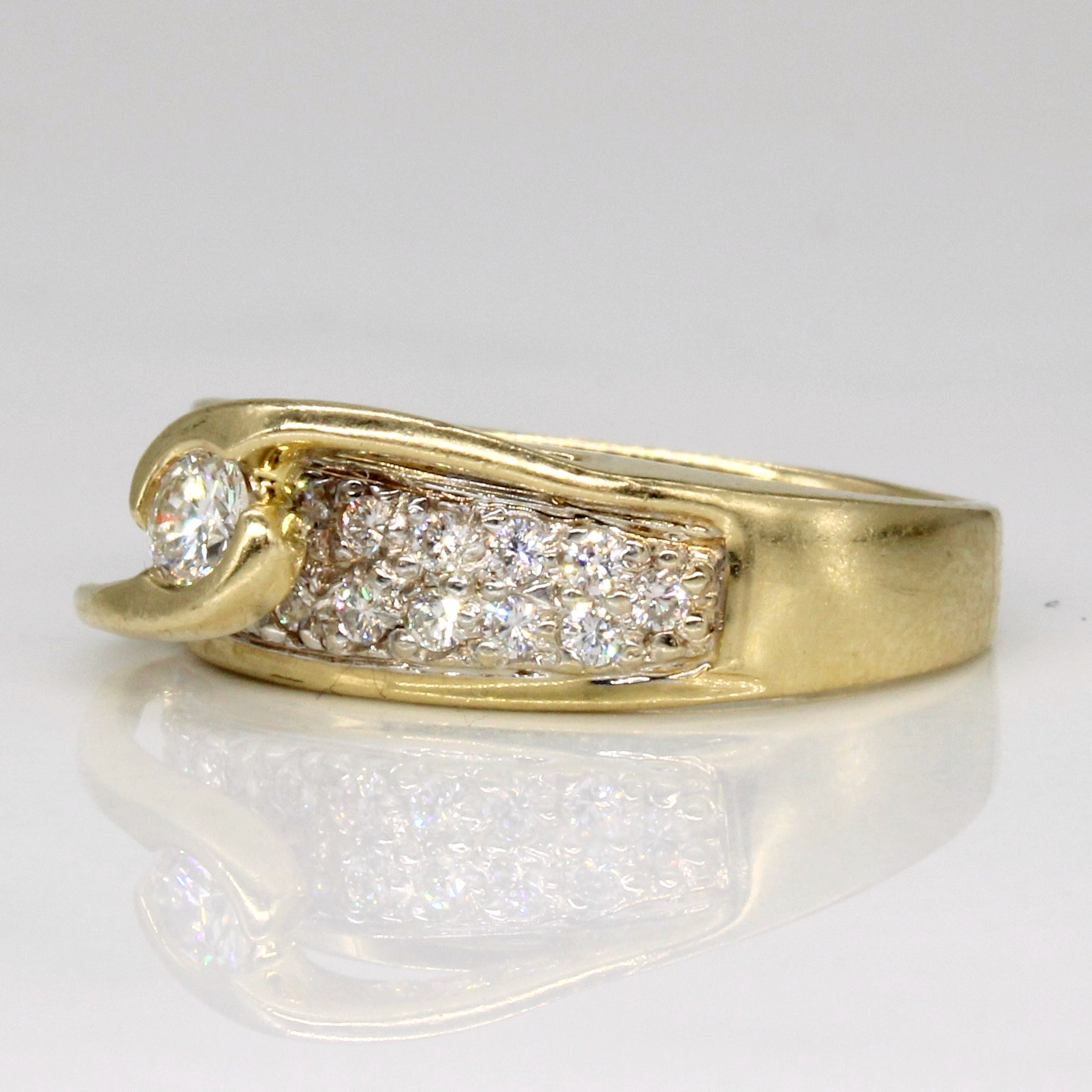 Bague de fiançailles sertie de diamants illusion | 0,33 ct | Taille 6,5 | 