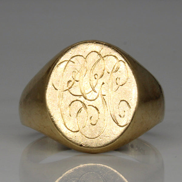 10k Yellow Gold Initial Ring | SZ 9.25 |