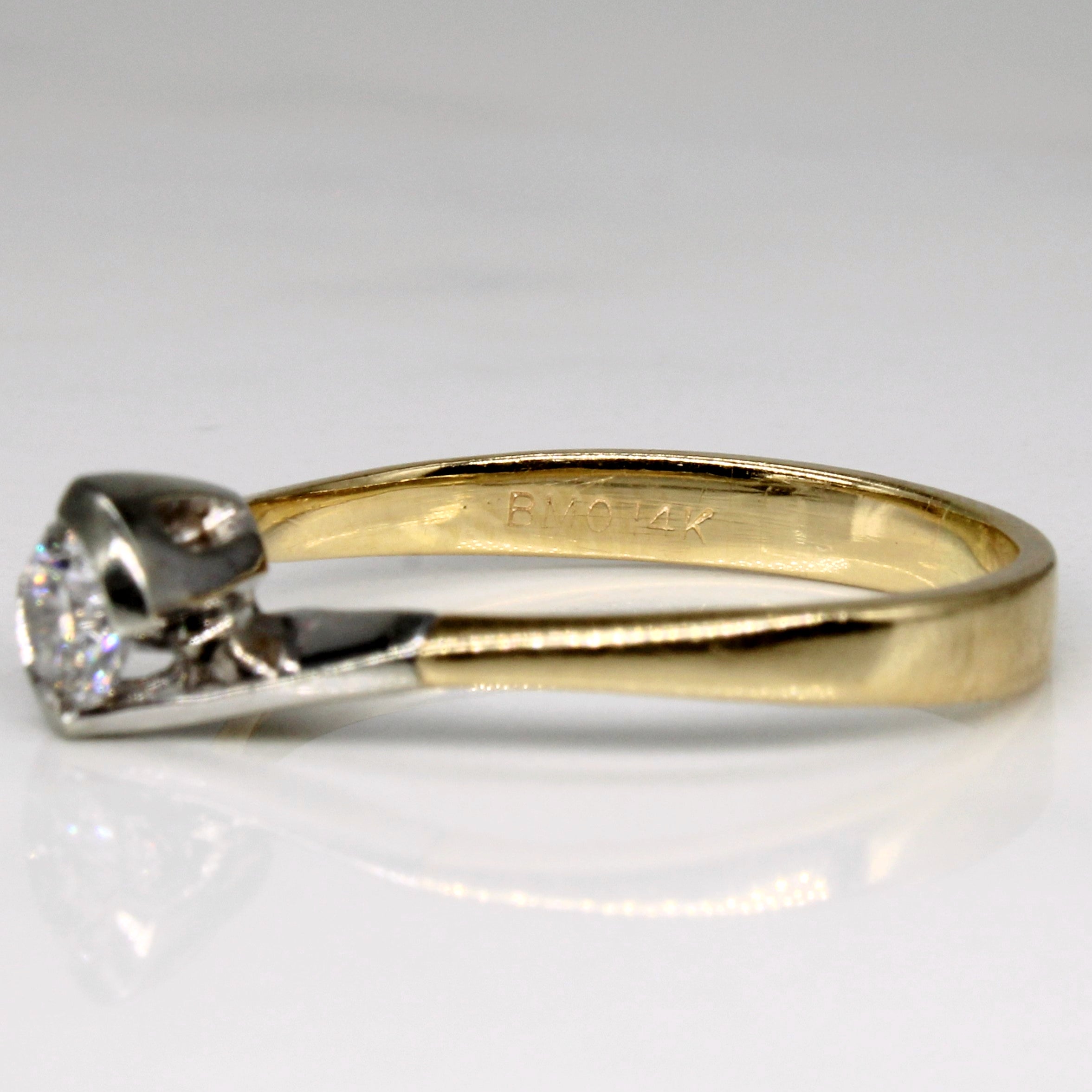 Cross Over Diamond Engagement Ring | 0.33ct | SZ 7.75 |