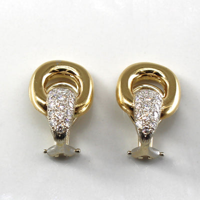 Cluster Set Diamond Clip Earrings | 0.42ctw |