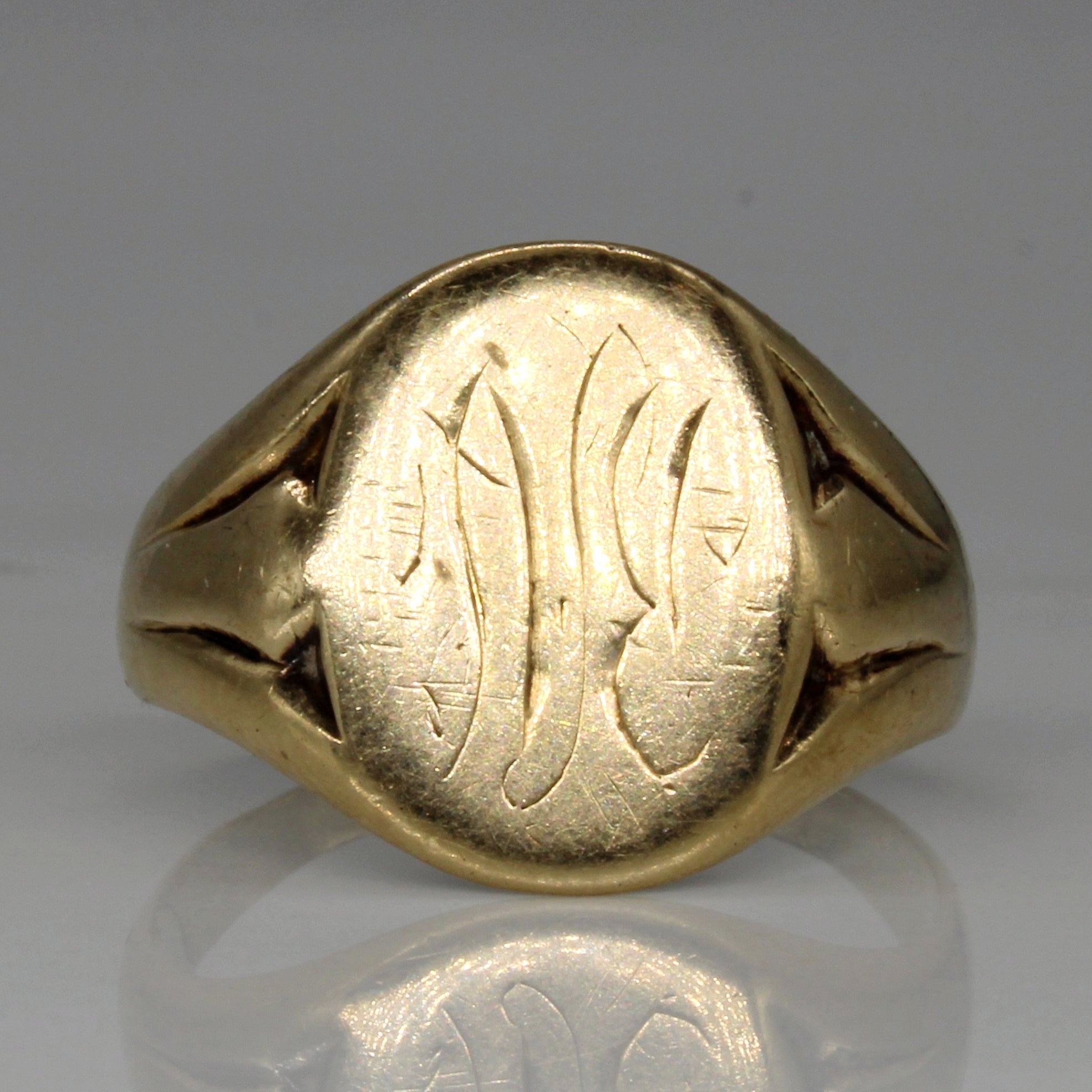 10k Yellow Gold Initial Ring | SZ 9.75 | – 100 Ways