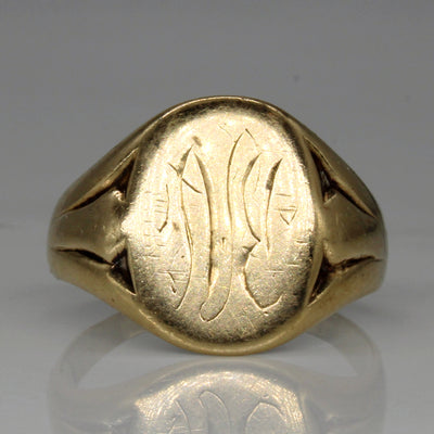 10k Yellow Gold Initial Ring | SZ 9.75 |