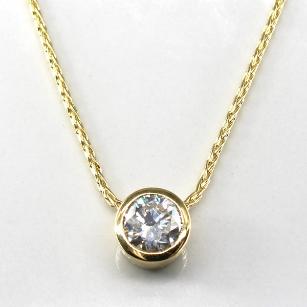 Bezel Set Diamond Pendant Necklace | 1.50ct VS2 H/I | 16