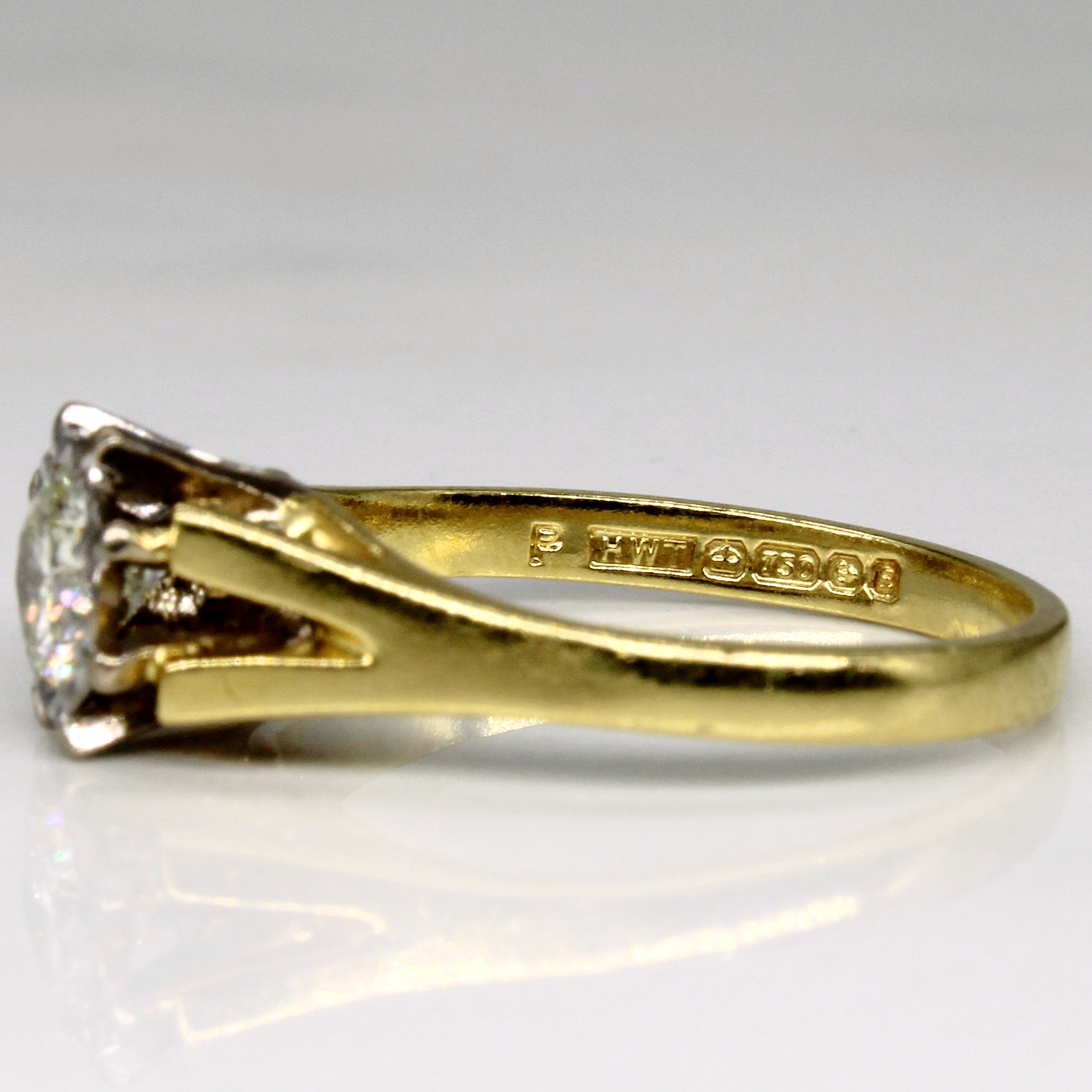 1979 Birmingham Cathedral Set Diamond Engagement Ring | 0.37ct | SZ 5.5 |