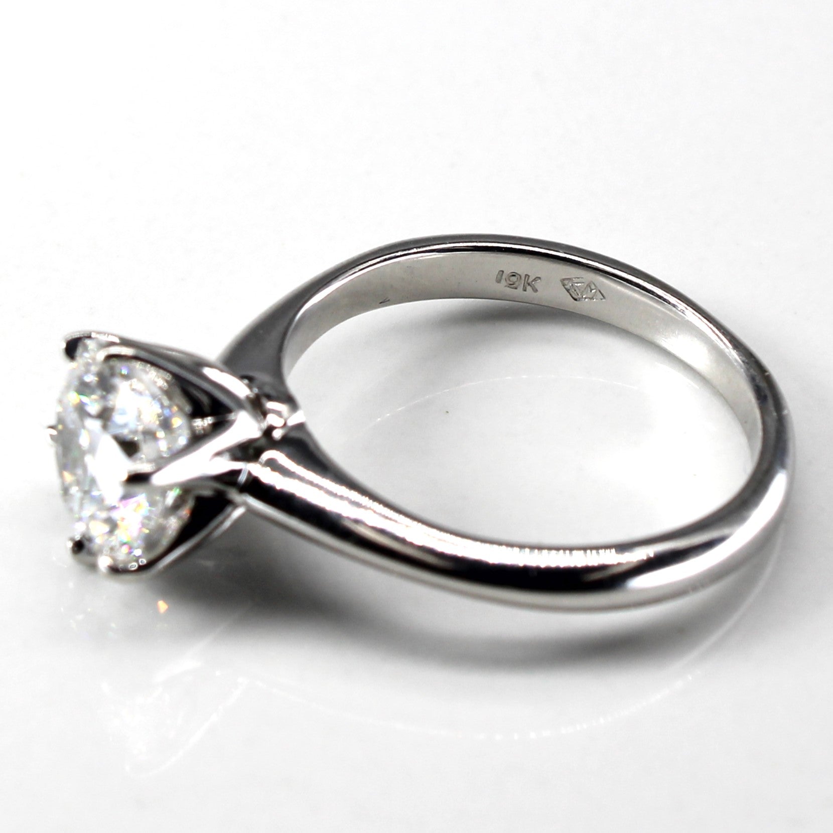 GIA Certified Solitaire Diamond Engagement Ring | 1.59ct VS2 D Ex | SZ 5 |