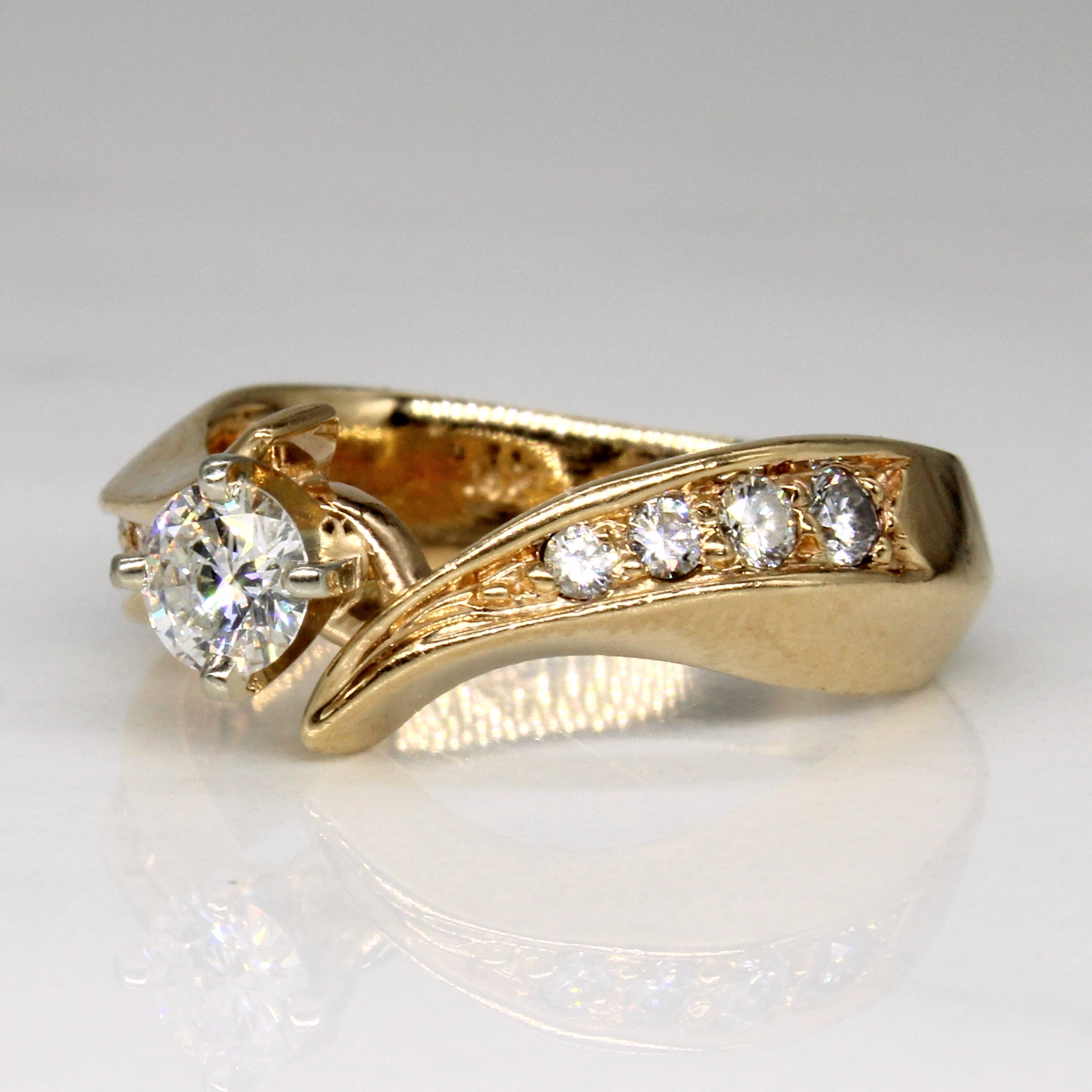 Diamond Waterfall Engagement Ring | 0.47ctw | SZ 5.5 |