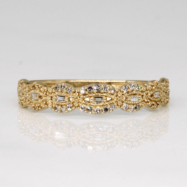 Ornate Diamond Ring | 0.09ctw | SZ 6.75 |