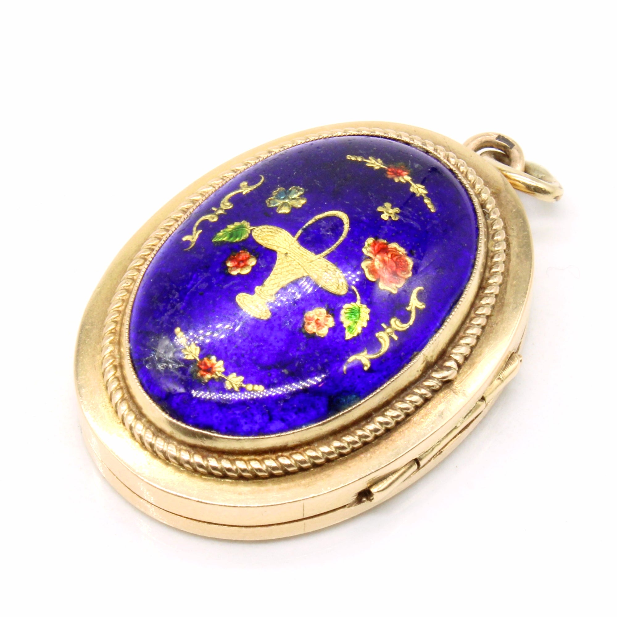 Hand Painted Enamel Locket