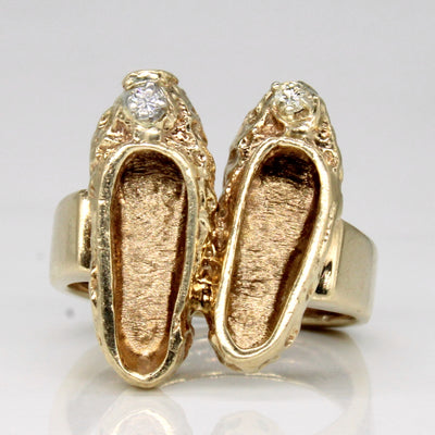 Diamond Ballet Flat Ring | 0.04ctw | SZ 5.75 |