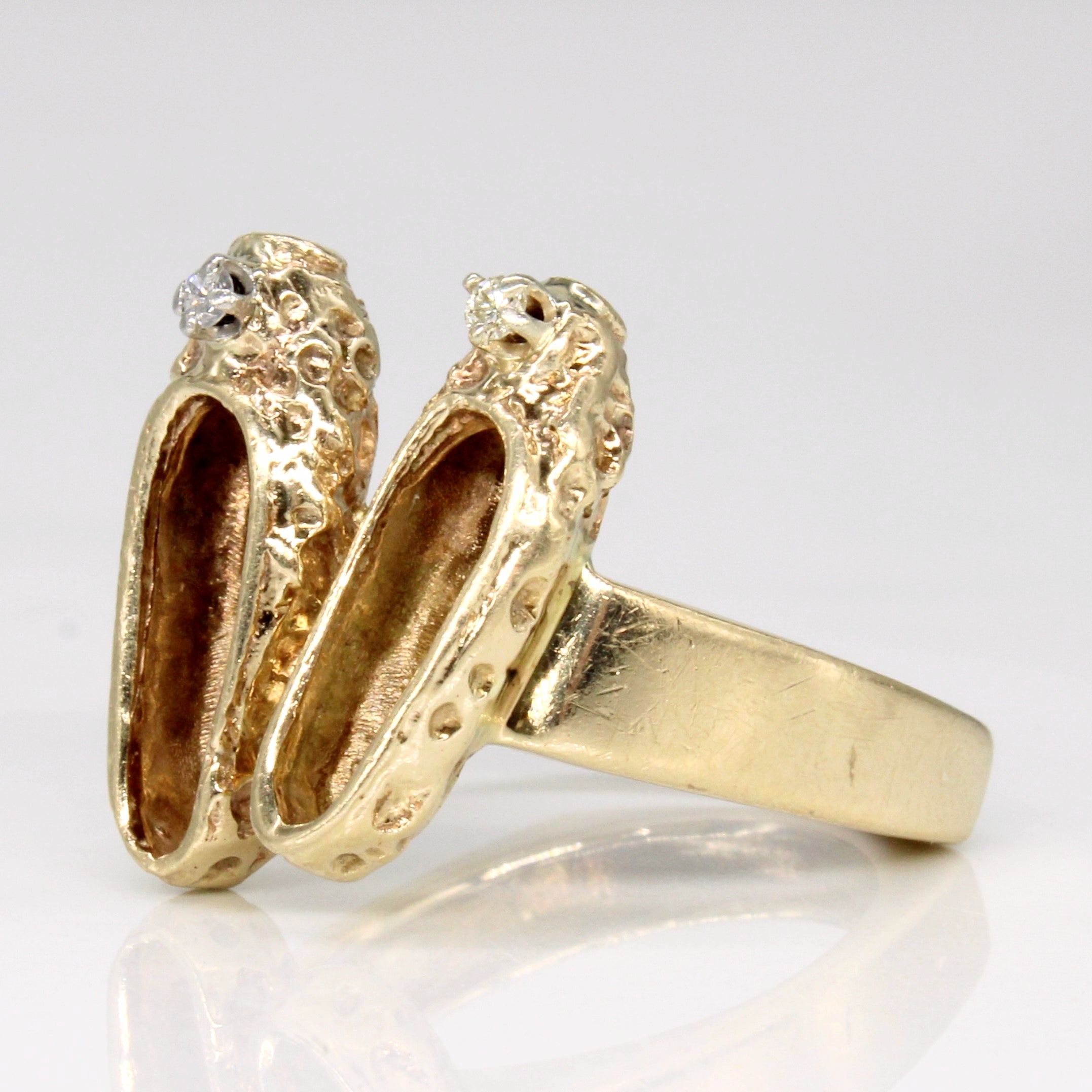 Diamond Ballet Flat Ring | 0.04ctw | SZ 5.75 |